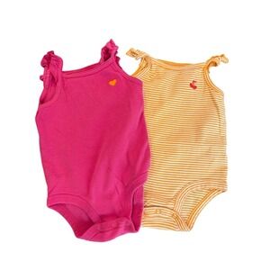 Carter's Infant Girls Onesie pack of 2 - size 9 mos